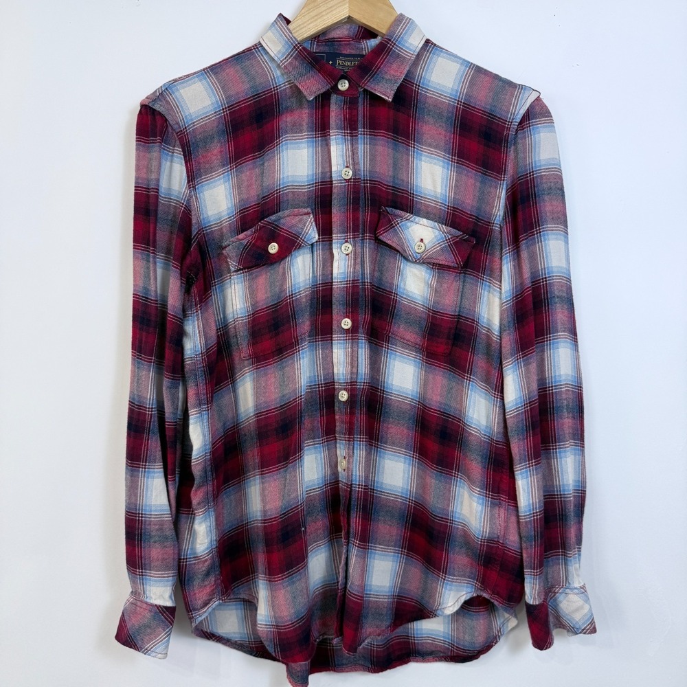 Gap Pendleton Plaid Flannel Long Sleeve Button Up Shirt Womens S Red Fall Casual
